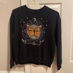 Black Women’s Butterfly Crewneck Small